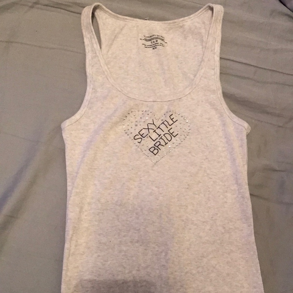 Sexy little bride bling tank top